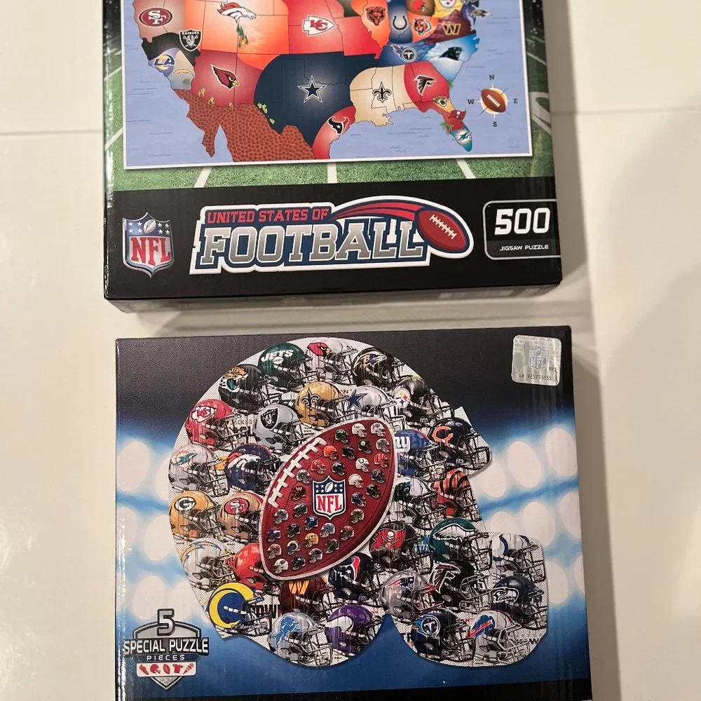 NFL and USA Football‎ Puzzles (Set of Two / NEW /kids toys /x)